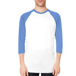 BB453 Poly-Cotton 3/4 Sleeve Raglan