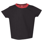 Toddler Girls' Ruffle Neck Fine Jersey Tee