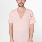 6456 Sheer Jersey V-Neck S/S Summer T-Shirt