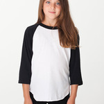 BB253 Youth Poly-Cotton 3/4 Sleeve Raglan