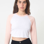 RSABB354 Poly-Cotton Cropped 3/4 Sleeve Raglan