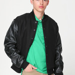 RSAWN402 Wool Club Jacket w/Leather Sleeves